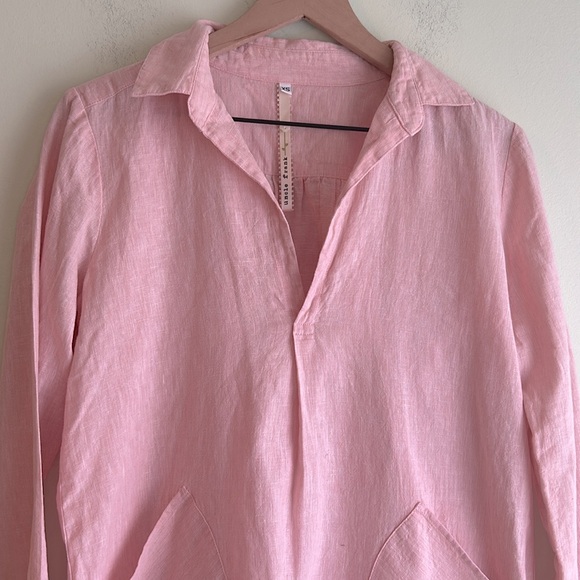 Anthropologie Uncle Frank Linen Blend Tunic Shirt Dress - Picture 2 of 6